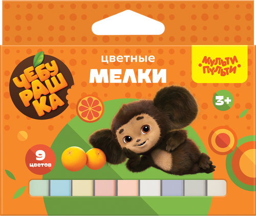 

Мелки Мульти-Пульти Чебурашка, 9 цветов