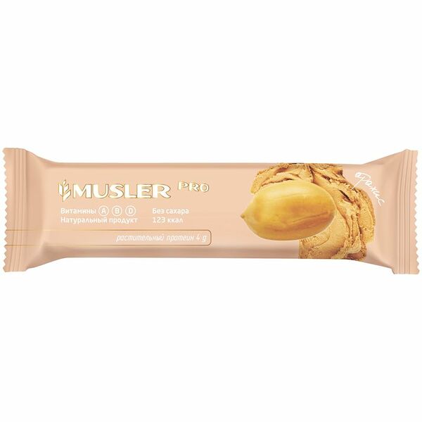 Батончик Musler Pro ореховый Арахис, 60 г
