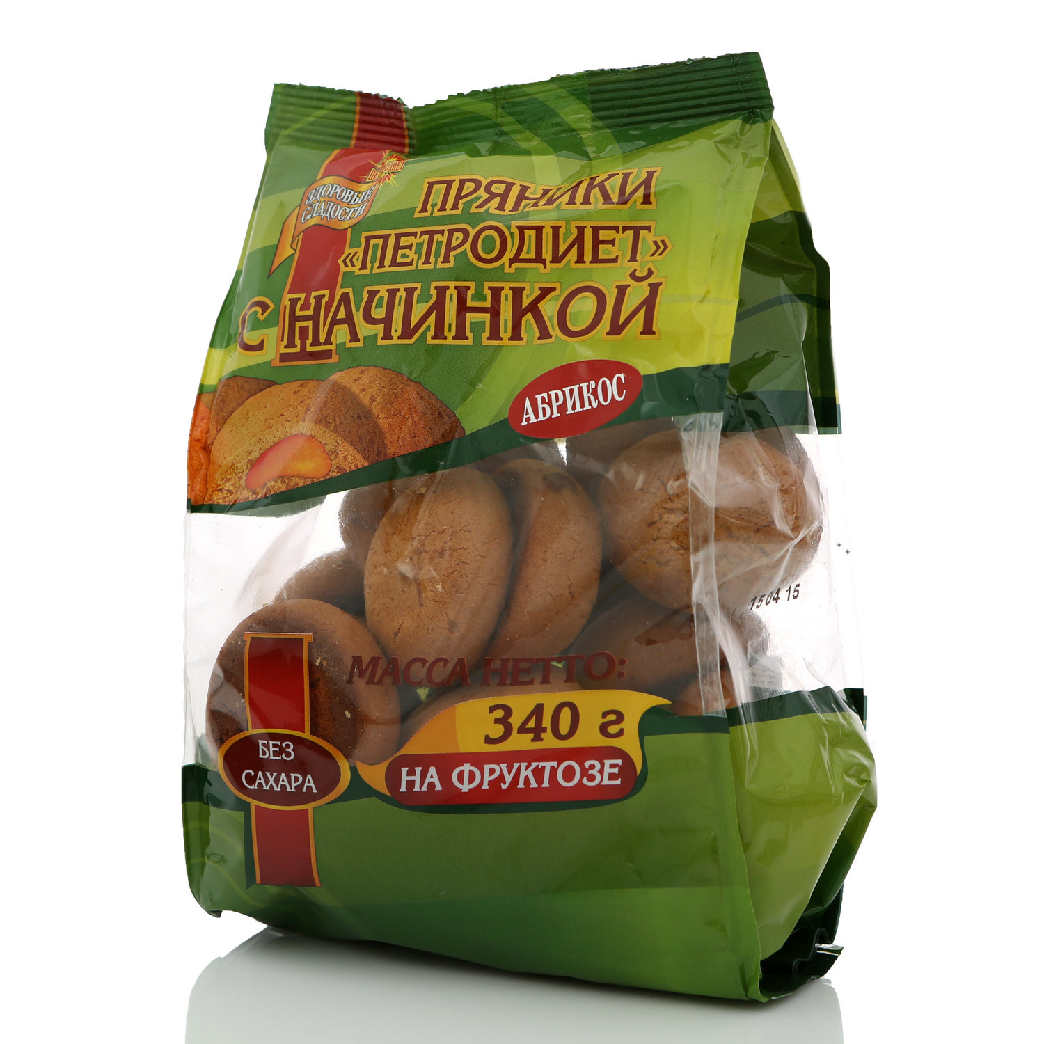 

Пряники Петродиет на фруктозе с начинкой абрикос 340 г