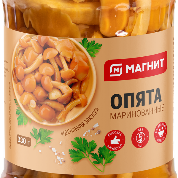 Грибы Магнит Опята маринованные 330 г