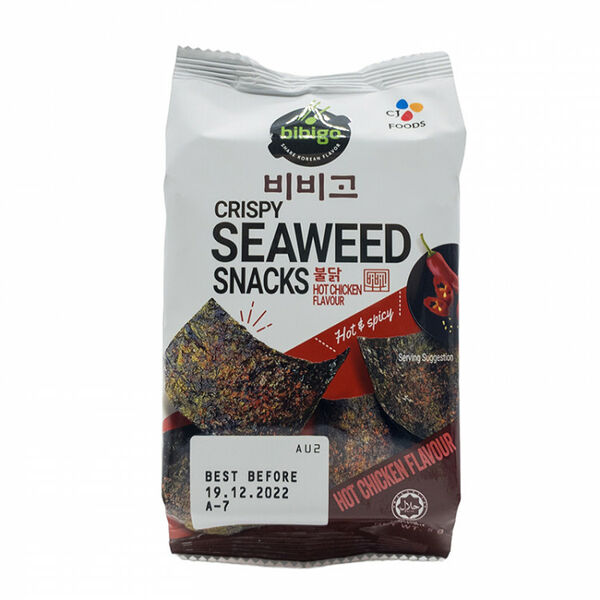 Снек из морской капусты со вкусом острой курицы CJ Bibigo, 5 г