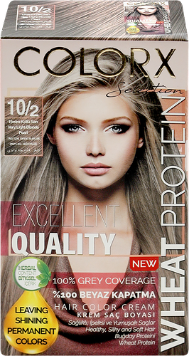 Краска для волос Colorx 10.2 Экстра пепельный, 115мл