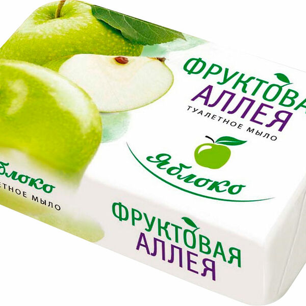 Мыло туалетное Фруктовая Аллея Яблоко 90 г