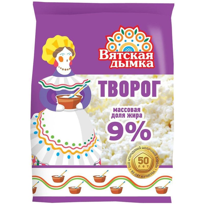 

Творог ВЯТСКАЯ ДЫМКА Двуречье 9%, без змж