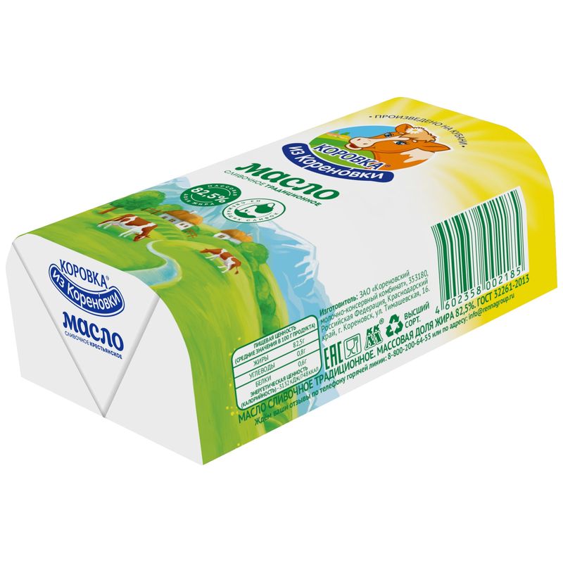 

Масло сладкосливочное Коровка из Кореновки 82.5% 180 г