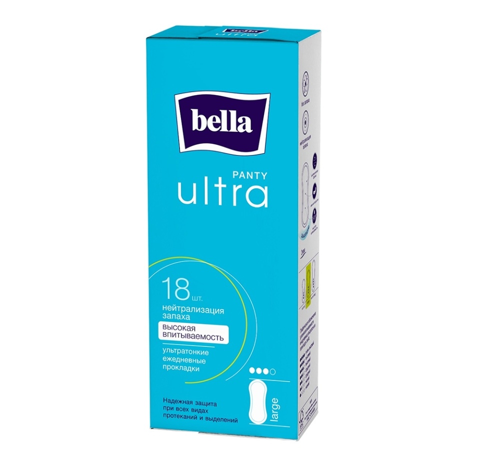 

Прокладки ежедневные Bella Panty ultra large, 18 шт.
