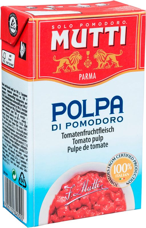 

Томаты резаные Mutti в томатном соке 500 г