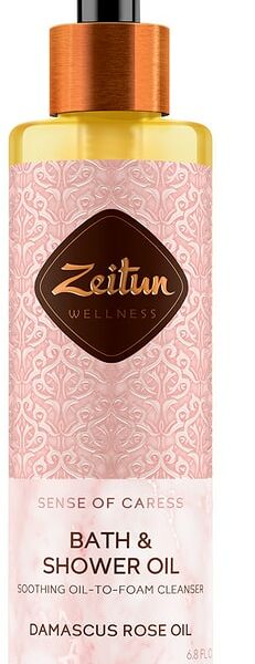 Масло для душа и ванны Zeitun Ритуал нежности Смягчающее с эфирным маслом дамасской розы 200мл