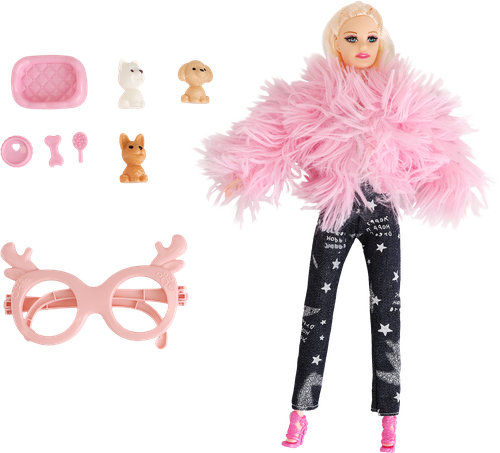 

Набор игровой LOLA FUN Кукла-модница с питомцами, 9 предметов, Арт. GN019-C