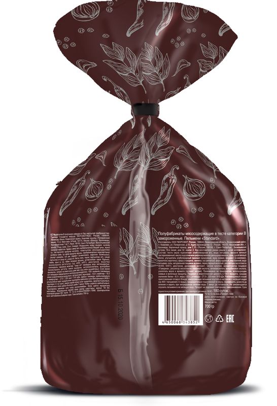 

Пельмени Caesar Standard с говядиной и свининой 700 г