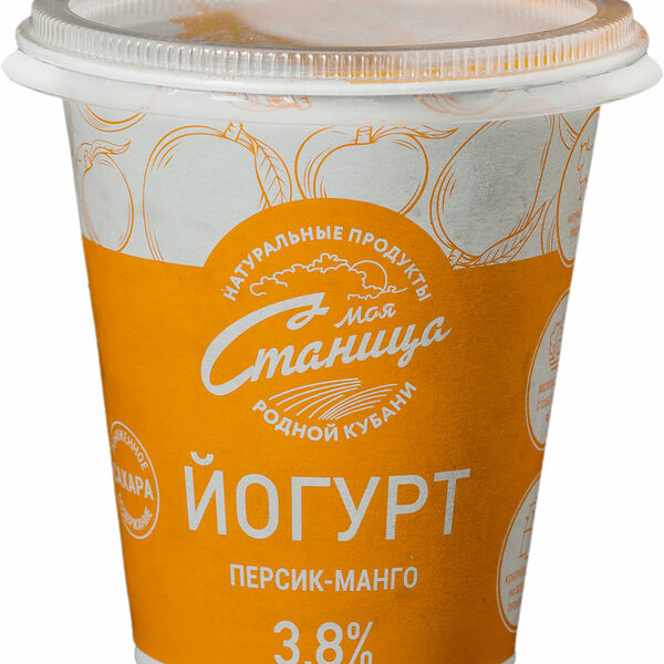 Йогурт Моя станица Персик-манго 3.8% 290г