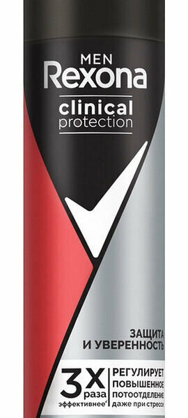 Антиперспирант аэрозоль Rexona Clinical Men Защита и уверенность