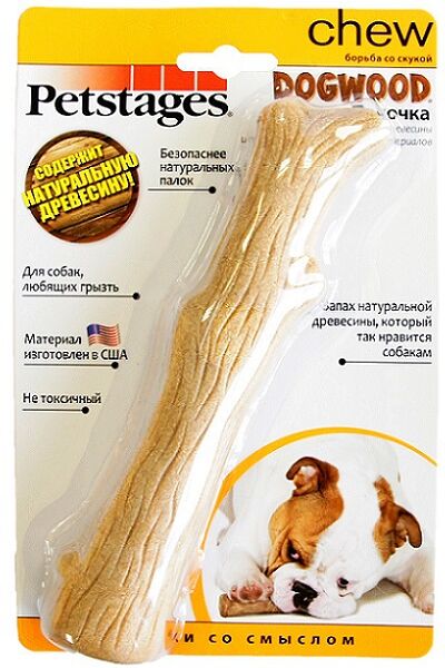 Petstages игрушка Dogwood палочка деревянная (средняя) для собак 18 см.