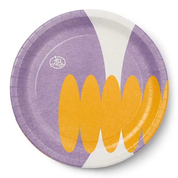 Тарелки одноразовые Азбука Вкуса Purple Celebrate 23см, 10шт., Россия