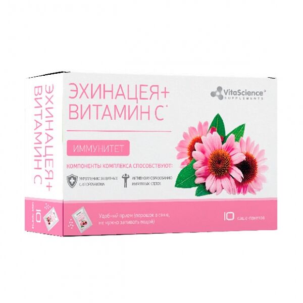 Комплекс Эхинацеи, витам.С и Zn саше №10 БАД Витасайнс