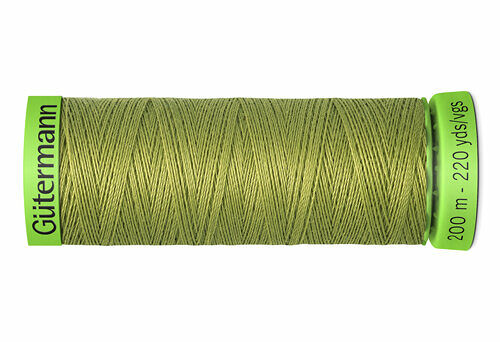 744581 Нить Extra Fine 150 для особо деликатных тканей, 200м, 100% п/э Gutermann(582 зеленая горчица)