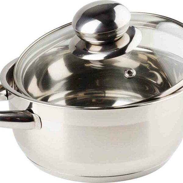 Кастрюля Глобус со стеклянной крышкой 20×9,5 см