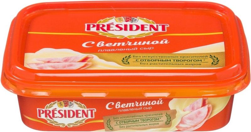 

Сыр плавленый President с ветчиной 45% БЗМЖ 200 г
