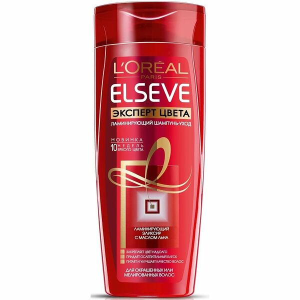 Шампунь L'Oreal Elseve Цвет и блеск, 400 мл