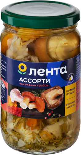 

Ассорти из соленых грибов Лента, 350 мл