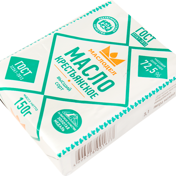 Масло сливочное Маслодел крестьянское 72.5%