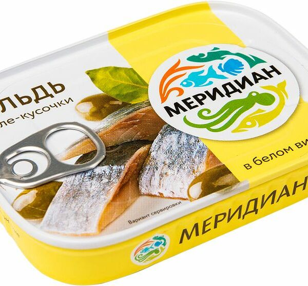 Сельдь Меридиан филе-кусочки в белом вине