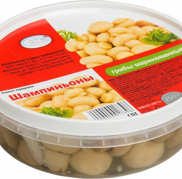 Грибы шампиньоны ФЭГ маринованные