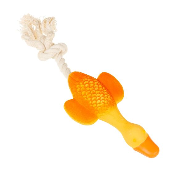 Игрушка для собак Гусь с веревкой латекс 23 см