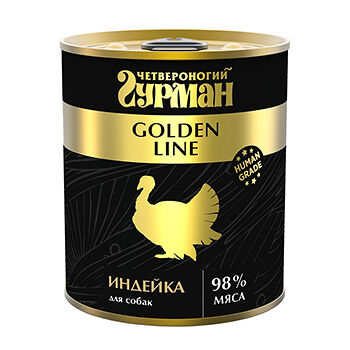 Консервы для собак Четвероногий Гурман Индейка натуральная в желе 