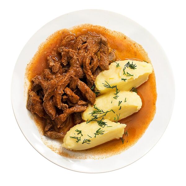Азу из говядины с картофельным пюре