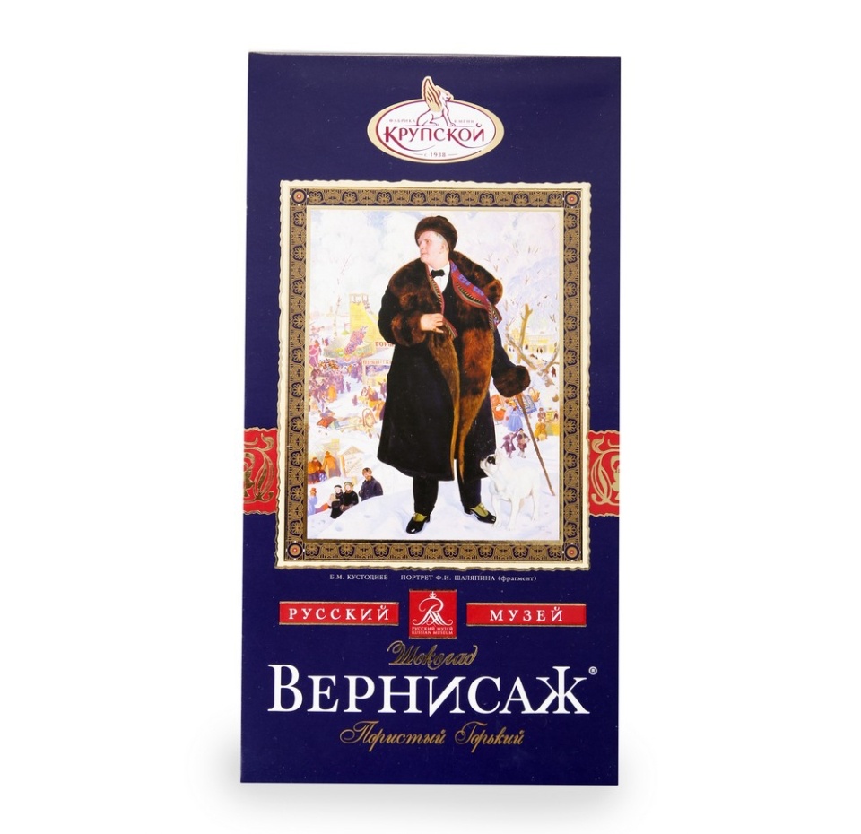 

Шоколад Фабрика имени Крупской пористый горький Вернисаж 150 г