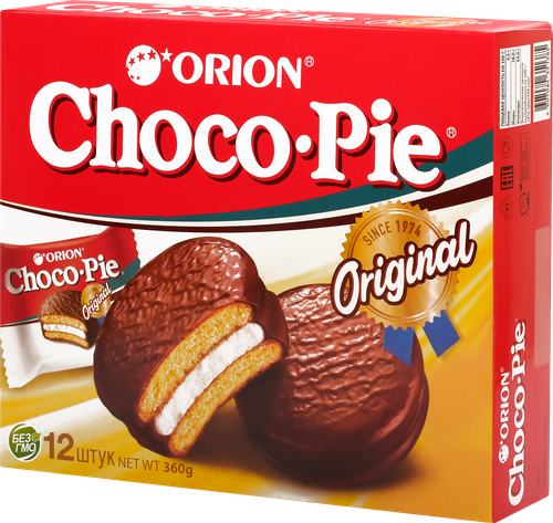 

Бисквит Choco Pie Orion 12 шт. 360 г дизайн в ассортименте