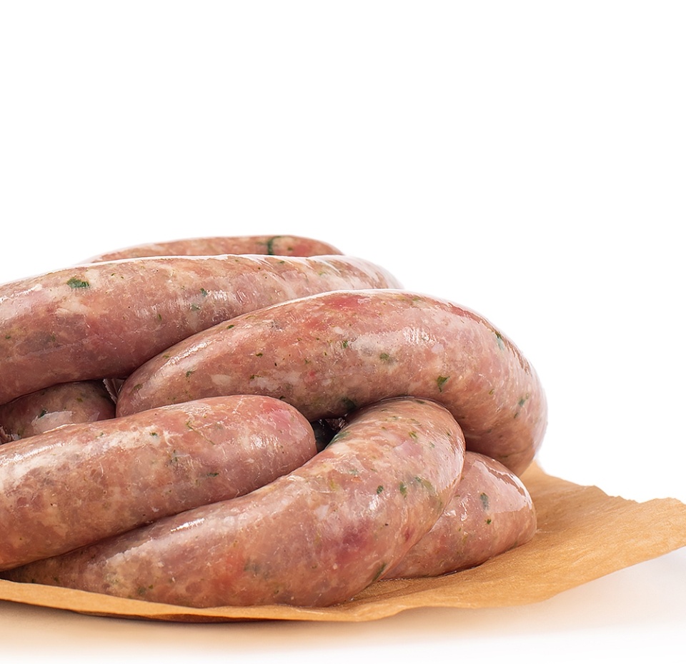 

Колбаски куриные с зеленью и творожным сыром охлажденные