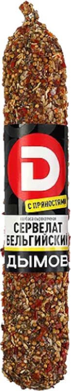 

Колбаса сырокопченая Дымов Сервелат Бельгийский 235 г