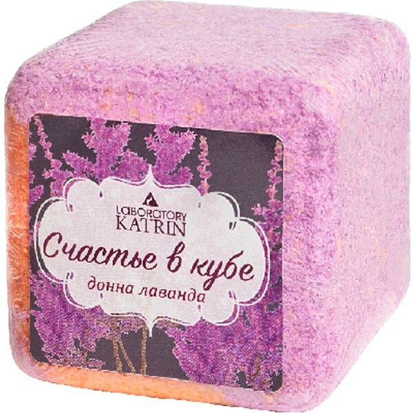 Средство шипучее для ванн Laboratory Katrin Счастье в кубе Донна лаванда 130г