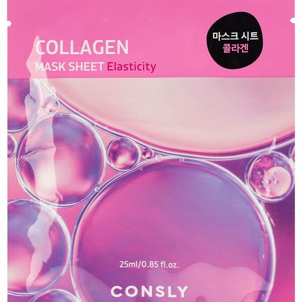 Маска тканевая для лица Consly Daily solution с гидролизованным морским коллагеном 25 мл