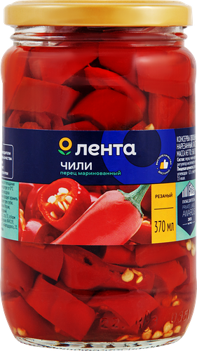 Перец чили маринованный Лента нарезанный, 370мл