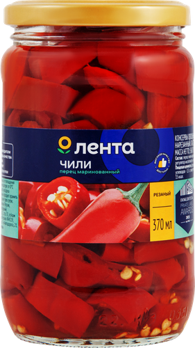 

Перец чили маринованный Лента нарезанный, 370мл