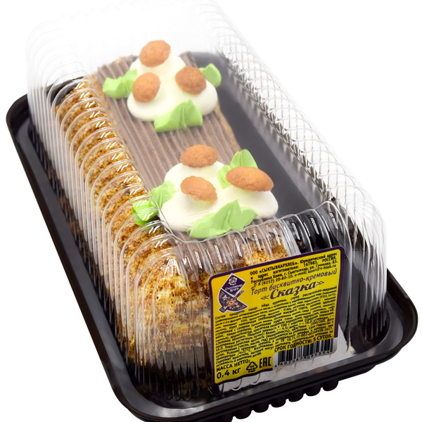 Торт СЫКТЫВКАРХЛЕБ Сказка, бисквитно-кремовый 400 г