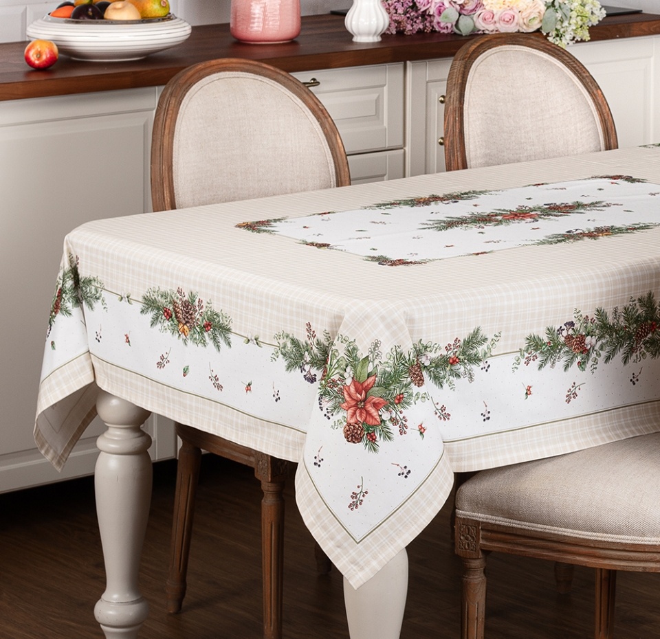 

Скатерть Santalino "Celebration" хлопок с пропиткой, твил клетка