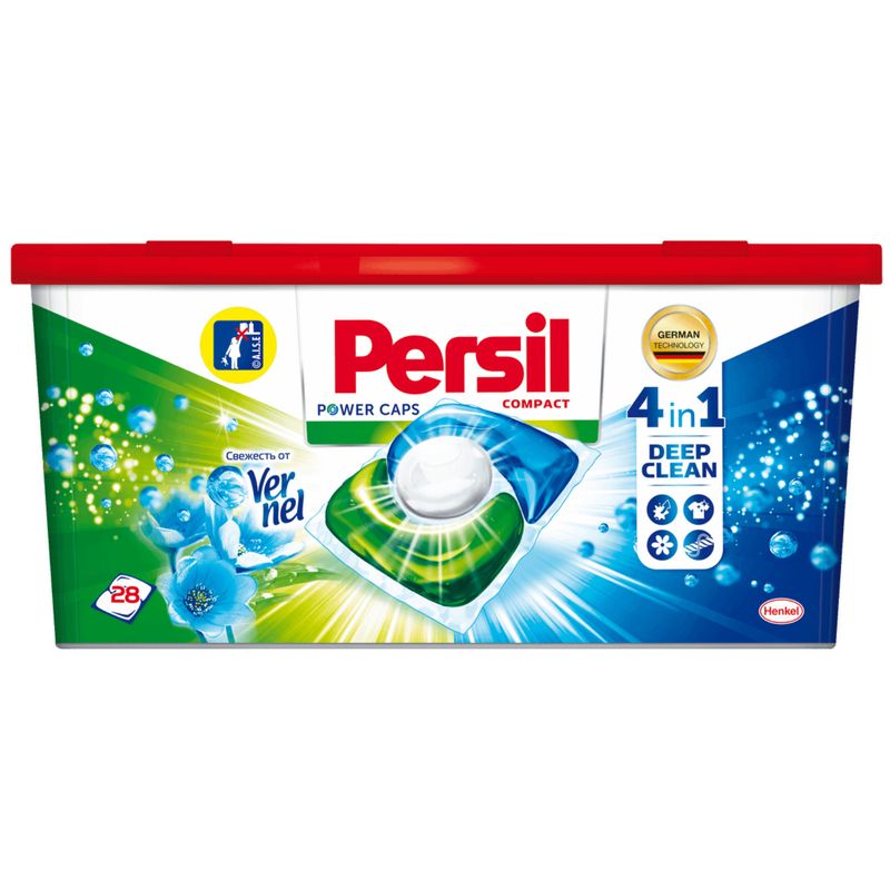 

Капсулы для стирки Persil Power Caps Свежесть от Vernel 4в1 28 шт