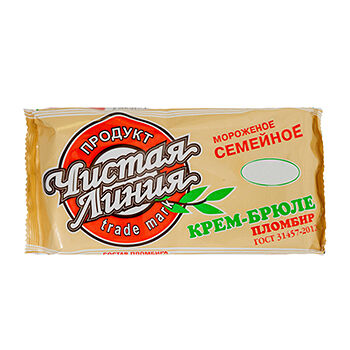 Мороженое Чистая Линия пломбир крем-брюле