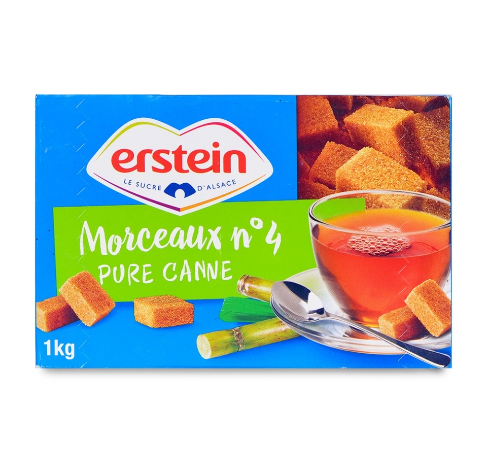 

Сахар рыжий Erstein тростниковый кусковой 1 кг