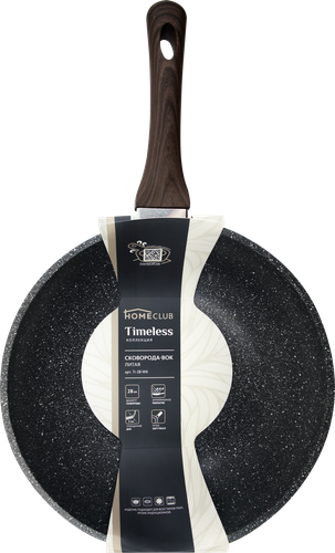 

Сковорода HOMECLUB Timeless 28см, литой алюминий, антипригарное покрытие, soft touch, Арт. Ti-28-WK