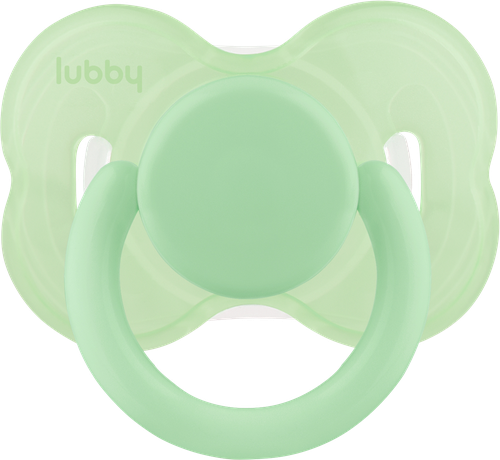 

Соска-пустышка Lubby Just 15923/15924 силиконовая с классическим соском и колпачком с 0 до 6 месяцев, в ассортименте