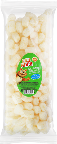 

Палочки кукурузные ВАУ МЯУ в сахарной пудре 160 г