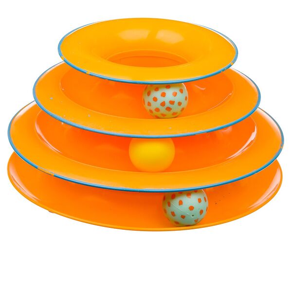 Игрушка для кошек PETSTAGES Трек 3 этажа, основание 24см