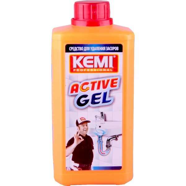 Средство для удаления засоров KEMI professional  ACTIVE Gel ПВХ бут. 1000мл