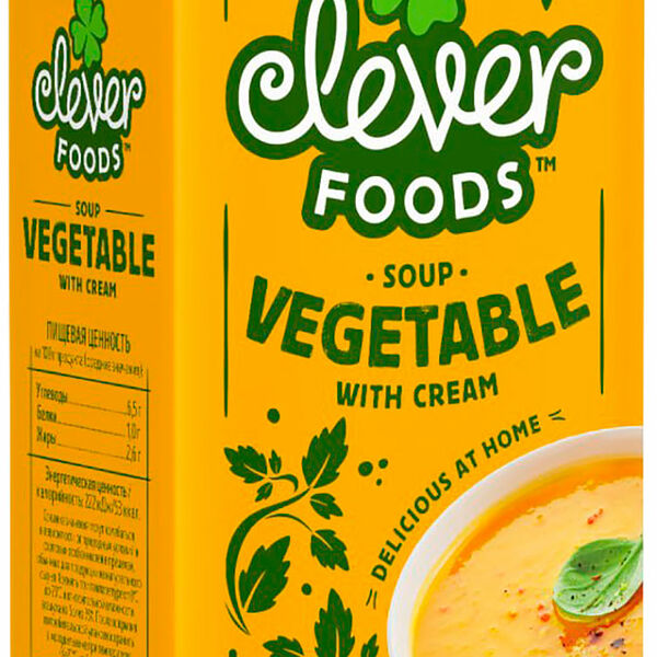 Крем-суп овощной Clever Foods со сливками 1 л