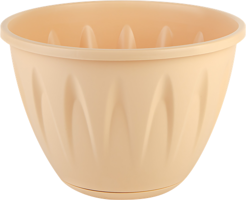 Кашпо подвесное с поддоном IDEA Алиция d=22см, цвет белая глина, Арт. М 3115